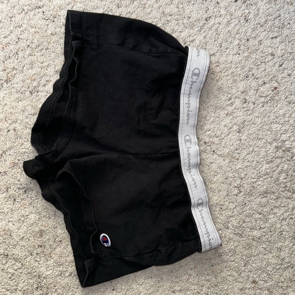 Black Champion Shorts Size Medium.